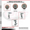 Service Caster 4 Inch Poly on Polyolefin Swivel Caster Set with Roller Bearings and Brakes SCC SCC-20S420-PPUR-TLB-4